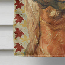 Load image into Gallery viewer, Irish Setter Fall Leaves Flag Canvas House Size LH9555CHF