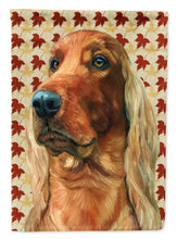 Load image into Gallery viewer, Irish Setter Fall Leaves Flag Canvas House Size LH9555CHF