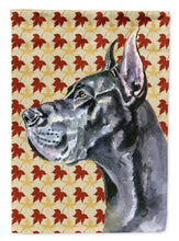 Load image into Gallery viewer, Black Great Dane Fall Leaves Garden Flag - Outdoor Decorative Yard Flag