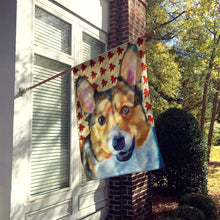 Load image into Gallery viewer, Corgi Fall Leaves Flag Canvas House Size LH9560CHF
