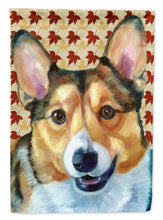 Load image into Gallery viewer, Corgi Fall Leaves Flag Canvas House Size LH9560CHF