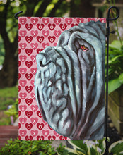 Load image into Gallery viewer, Neapolitan Mastiff Hearts Love and Valentine's Day Garden Flag - Outdoor Decorative Yard Flag