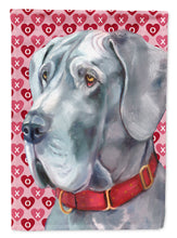 Load image into Gallery viewer, Great Dane Hearts Love and Valentine's Day Garden Flag – Decorative Outdoor Yard Flag LH9563GF