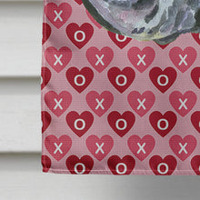 Load image into Gallery viewer, Black Great Dane Hearts Love and Valentine's Day Flag Canvas House Size LH9564CHF