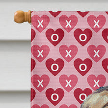 Load image into Gallery viewer, French Bulldog Frenchie Hearts Love and Valentine's Day Flag Canvas House Size LH9566CHF