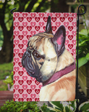 Load image into Gallery viewer, French Bulldog Frenchie Hearts Love and Valentine's Day Garden Flag - Outdoor Decorative Yard Flag LH9566GF