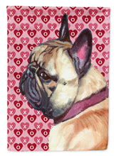 Load image into Gallery viewer, French Bulldog Frenchie Hearts Love and Valentine's Day Garden Flag - Outdoor Decorative Yard Flag LH9566GF