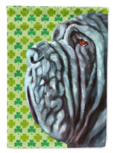 Load image into Gallery viewer, Neapolitan Mastiff St. Patrick's Day Shamrock Flag Canvas House Size LH9568CHF