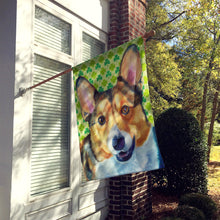Load image into Gallery viewer, Corgi St. Patrick's Day Shamrock Flag Canvas House Size LH9574CHF