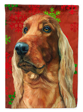 Load image into Gallery viewer, Irish Setter Red Snowflakes Holiday Christmas Flag Canvas House Size LH9576CHF