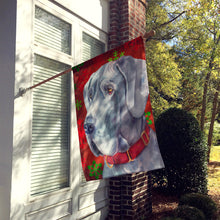Load image into Gallery viewer, Great Dane Red Snowflakes Holiday Christmas Flag Canvas House Size LH9577CHF