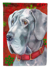 Load image into Gallery viewer, Great Dane Red Snowflakes Holiday Christmas Flag Canvas House Size LH9577CHF