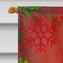 Load image into Gallery viewer, Black Great Dane Red Snowflakes Holiday Christmas Flag Canvas House Size LH9578CHF
