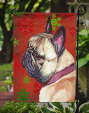 Load image into Gallery viewer, French Bulldog Frenchie Red Snowflakes Holiday Christmas Garden Flag – Decorative Outdoor Yard Flag LH9580GF