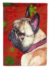 Load image into Gallery viewer, French Bulldog Frenchie Red Snowflakes Holiday Christmas Garden Flag – Decorative Outdoor Yard Flag LH9580GF