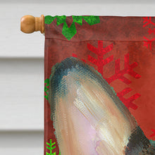 Load image into Gallery viewer, Corgi Red Snowflakes Holiday Christmas Flag Canvas House Size LH9581CHF