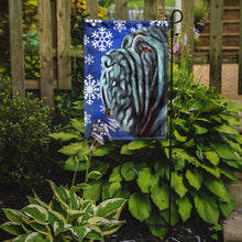Load image into Gallery viewer, Neapolitan Mastiff Winter Snowflakes Holiday Garden Flag - Outdoor Decorative Yard Flag LH9582GF