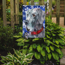 Load image into Gallery viewer, Great Dane Winter Snowflakes Holiday Garden Flag – Decorative Outdoor Yard Flag LH9584GF