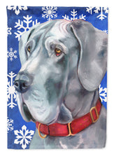 Load image into Gallery viewer, Great Dane Winter Snowflakes Holiday Garden Flag – Decorative Outdoor Yard Flag LH9584GF