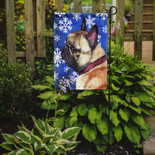 Load image into Gallery viewer, French Bulldog Frenchie Winter Snowflakes Holiday Garden Flag – Decorative Outdoor Yard Flag LH9587GF