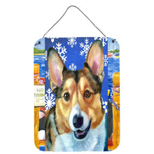 Load image into Gallery viewer, Corgi Winter Snowflakes Holiday Wall or Door Hanging Prints LH9588DS1216