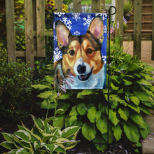 Load image into Gallery viewer, Corgi Winter Snowflakes Holiday Garden Flag – Decorative Outdoor Yard Flag LH9588GF