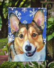 Load image into Gallery viewer, Corgi Winter Snowflakes Holiday Garden Flag – Decorative Outdoor Yard Flag LH9588GF