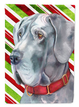 Load image into Gallery viewer, Great Dane Candy Cane Holiday Christmas Flag Canvas House Size LH9591CHF