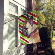 Load image into Gallery viewer, French Bulldog Frenchie Candy Cane Holiday Christmas Flag Canvas House Size LH9594CHF