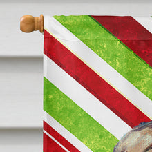 Load image into Gallery viewer, French Bulldog Frenchie Candy Cane Holiday Christmas Flag Canvas House Size LH9594CHF