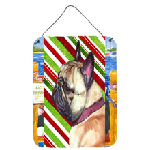 Load image into Gallery viewer, French Bulldog Frenchie Candy Cane Holiday Christmas Wall or Door Hanging Prints LH9594DS1216