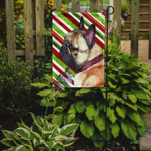 Load image into Gallery viewer, French Bulldog Frenchie Candy Cane Holiday Christmas Garden Flag - Outdoor Decorative Yard Flag LH9594GF