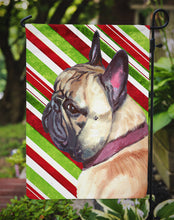 Load image into Gallery viewer, French Bulldog Frenchie Candy Cane Holiday Christmas Garden Flag - Outdoor Decorative Yard Flag LH9594GF