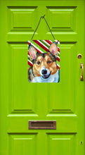 Load image into Gallery viewer, Corgi Candy Cane Holiday Christmas Wall or Door Hanging Prints LH9595DS1216