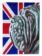 Load image into Gallery viewer, Neapolitan Mastiff with English Union Jack British Flag Flag Canvas House Size LH9596CHF
