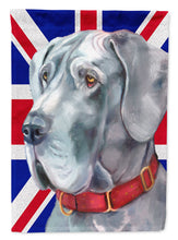 Load image into Gallery viewer, Great Dane with English Union Jack British Flag Flag Canvas House Size LH9598CHF