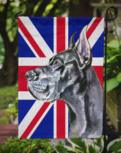 Load image into Gallery viewer, Black Great Dane with English Union Jack British Flag Garden Flag – Decorative Outdoor Yard Flag LH9599GF