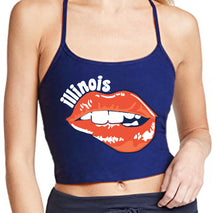 Load image into Gallery viewer, Illinois Fighting Illini Lips Spaghetti Tank