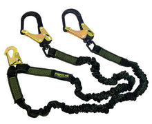 Load image into Gallery viewer, Frontline LIS62RA Elite Lite Elastic Twin Leg 6' Aluminum Rebar Hook Lanyard