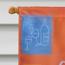 Load image into Gallery viewer, Wine Toast Cheers by Sarah Latham Flag Canvas House Size LSL0171CHF