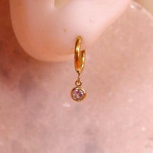 Load image into Gallery viewer, Solitaire Charm Hoop - Mix and Match Earring