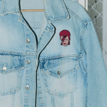 Load image into Gallery viewer, Large David Bowie Wooden Brooch Pin | Retro Rock Tribute