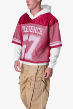 Load image into Gallery viewer, Layered Jersey Hoodie - Burgundy