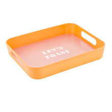 Load image into Gallery viewer, Let's Toast Retro Acrylic Bar Tray | 14" x 10"