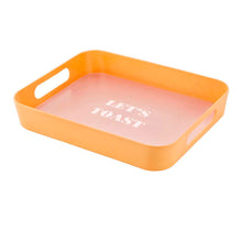 Load image into Gallery viewer, Let's Toast Retro Acrylic Bar Tray | 14" x 10"