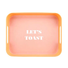 Load image into Gallery viewer, Let's Toast Retro Acrylic Bar Tray | 14" x 10"