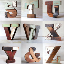Load image into Gallery viewer, Reclaimed Wooden Letters