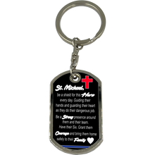 Load image into Gallery viewer, GL4-004 Lineman Prayer Saint Michael Protect Us Challenge Coin Dog Tag Keychain Electrician Poleman