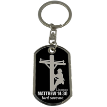 Load image into Gallery viewer, GL4-004 Lineman Prayer Saint Michael Protect Us Challenge Coin Dog Tag Keychain Electrician Poleman