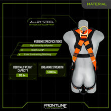 Load image into Gallery viewer, Frontline 50VTB Combat Economy Series Full Body Harness with Tongue Buckle Belt XL/2X